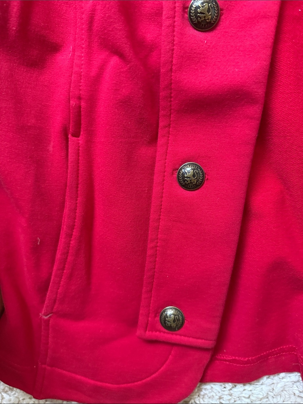 Tommy Hilfiger Red Military-Style Women’s Jacket - Picture 5 of 7